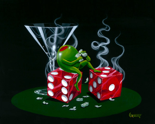 " SITTING ON 7's "
Michael Godard " SITTING ON 7's "
Michael Godard signed and numbered giclee canvas